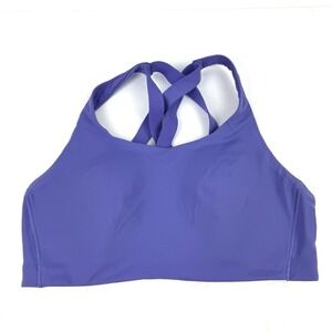 Lululemon Energy Bra 36C High Support Purple Charged Indigo Clasp Strappy